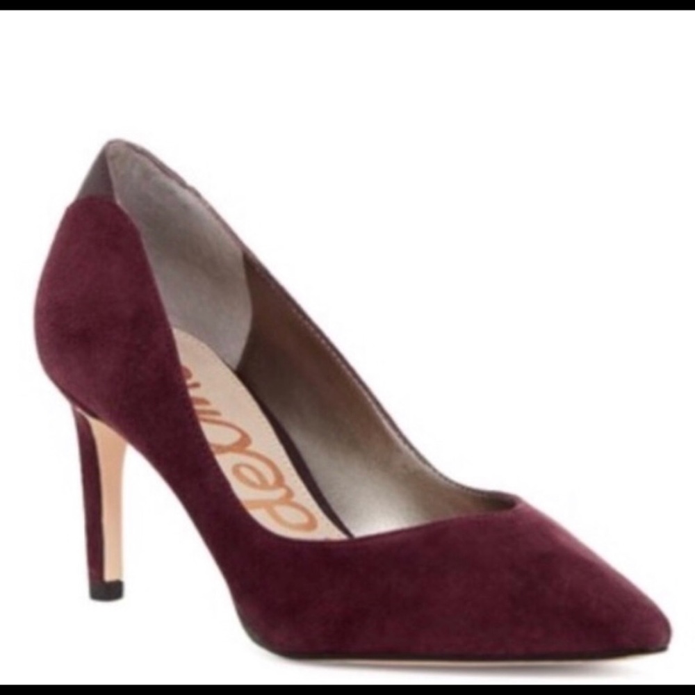 Sam Edelman Orella Burgundy Suede Pump - Picture 1 of 6